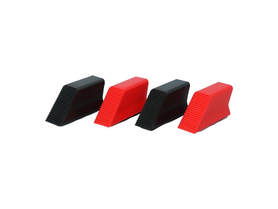 Set 4 opritoare bagaje Carpoint cu banda velcro puternica, pentru fixarea bagajelor, negru/rosu, 10 cm