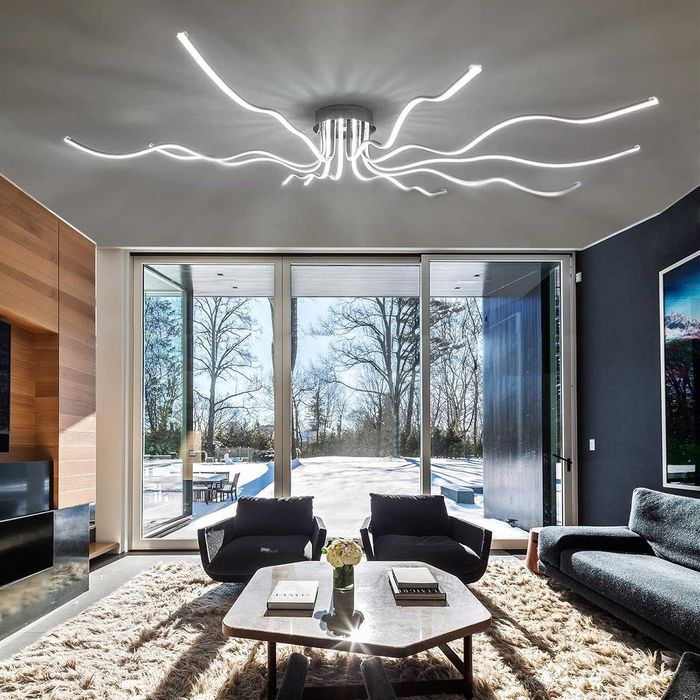 LED ЛЕД полилей за таван, димируемо, дължина 140 см, дистанционно 221