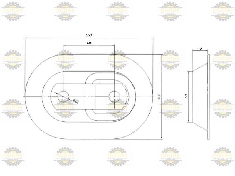 Кольцо крепления груза с чашей