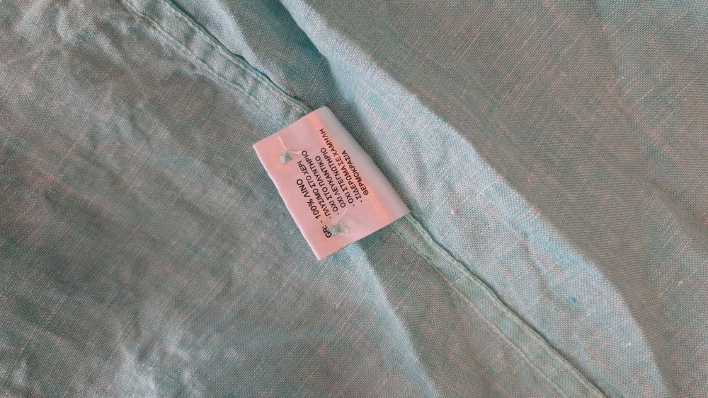 Зелена ленена риза 100 %