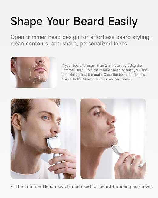 Електрическа самобръсначка Laifen T1 Pro, с 3 накрайника, 120 мин. , водоустойчива IPX7