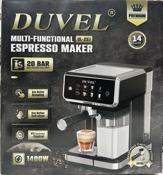 Автоматический кофемашина Duvel  +Доставка Бесплатно Оригинал Гарантия