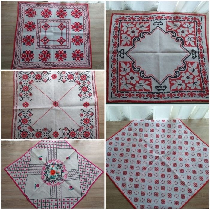Față/fețe de masă tradiționale vintage cusute manual