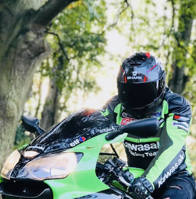 Echipament moto piele din 2 piese
