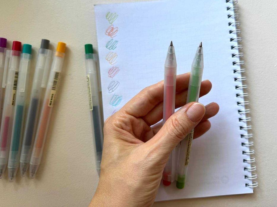 Японские цветные ручки Muji (11 шт)