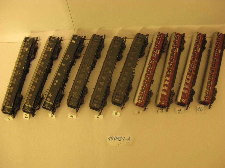 Пътнически вагони №190121 - А, Флайшман, Роко и Трикс, мaщаб 1:160, N