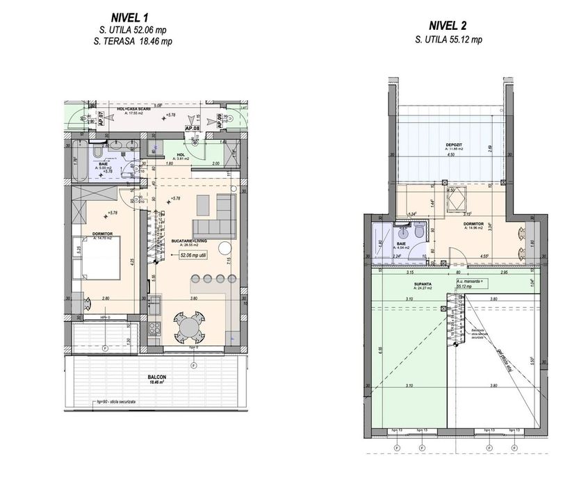 RO/EN Penthouse 3cam, 107 mp, parcare+boxa, 2 bai, DaVinci|DEZVOLTATOR