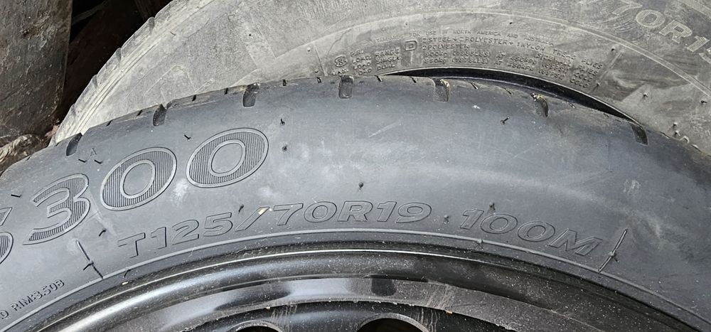 Резервна гума патерица за Ауди Фолксваген 125/70/19