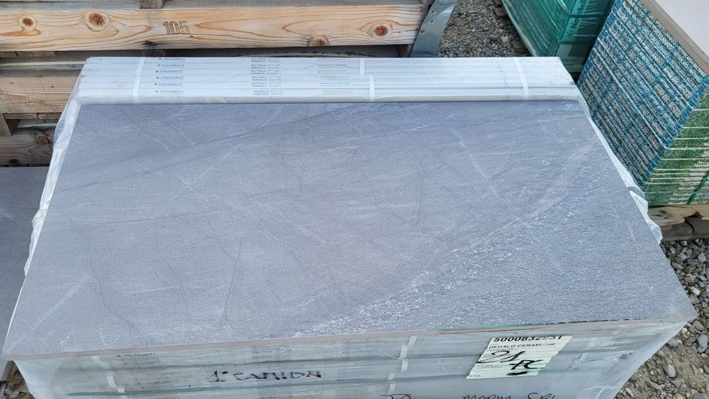 Gresie grosime  2 cm 60x120 Gri aspect piatra, pentru exterior