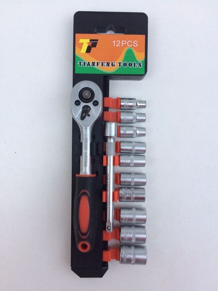 Set / Trusa Tubulare cu clichet 1/2" 3/8" 1/4" 12 piese