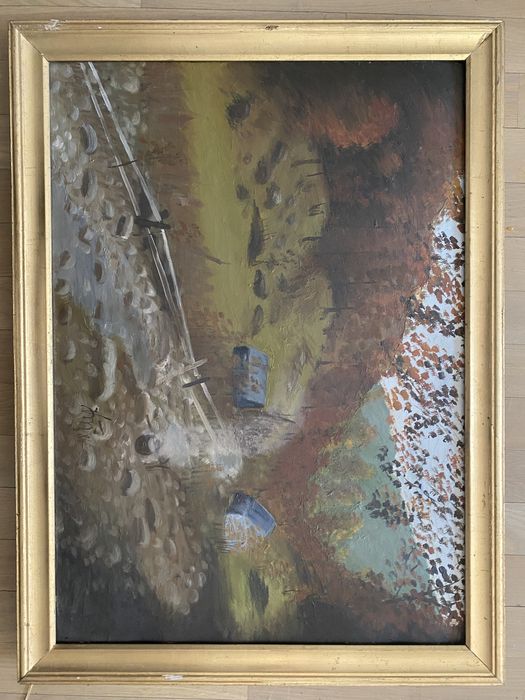 Tablouri vechi vopsea ulei pe carton