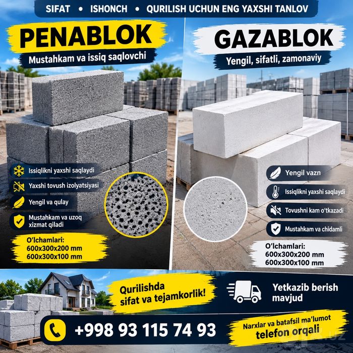 Penabilok Gazabilok yuqori sfat hamyonbob narx