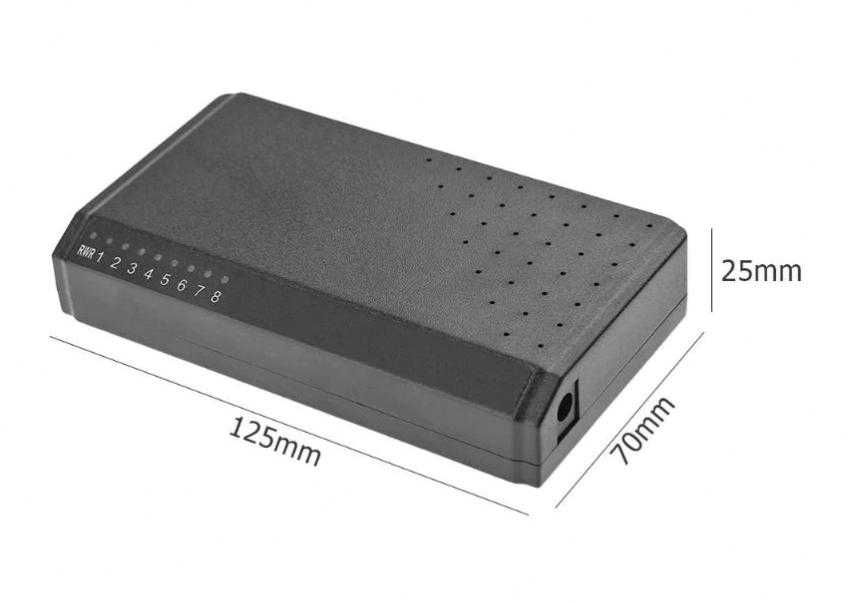 8 Port Poe Switch 6 PоE и 2xUplink Порт Мрежови IP NVR 8 Порт РоЕ Суич за Видеонаблюдение Захранващ Всякакви Устройства по UTP Кабел IP Камери 6V~56V