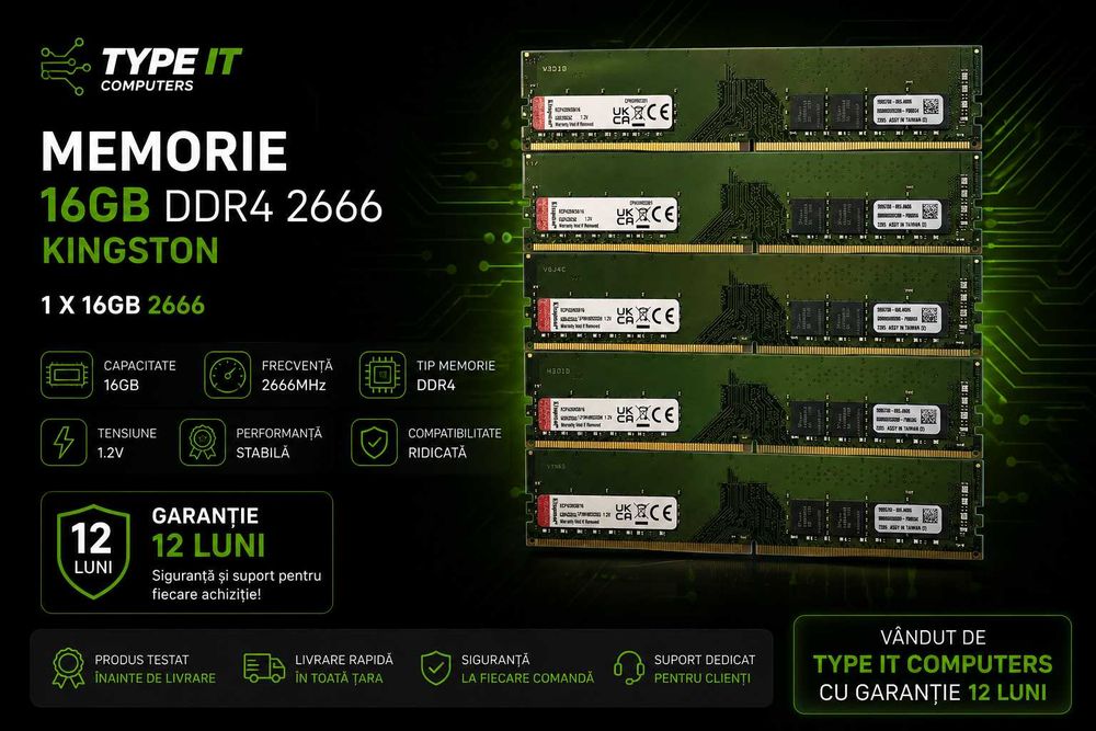 Memorie PC 16GB DDR4 2666 Calculator, 1 x 16GB DDR4 2666