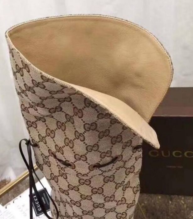 Gucci ,чизми-ботуши,естествена кожа /канвас,н.38