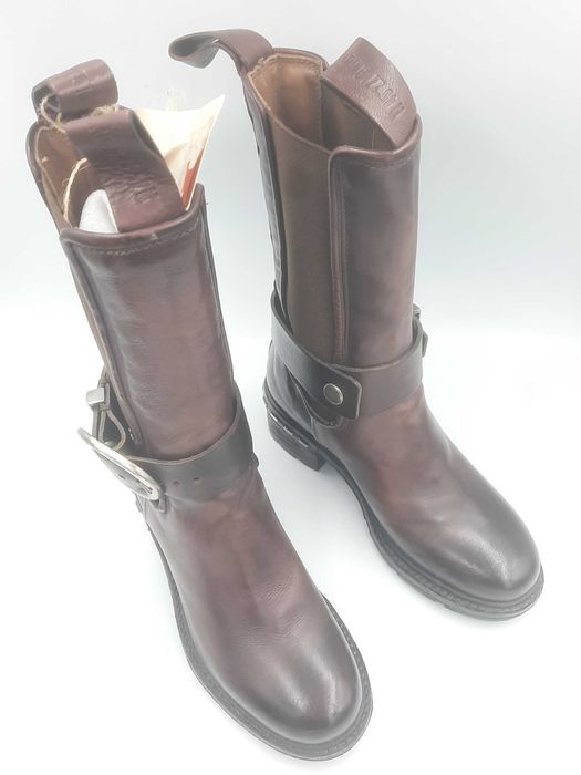 Superbe botine /ghete dama noi AS 98 handmade in Italy piele naturala fina integral 36 si 37