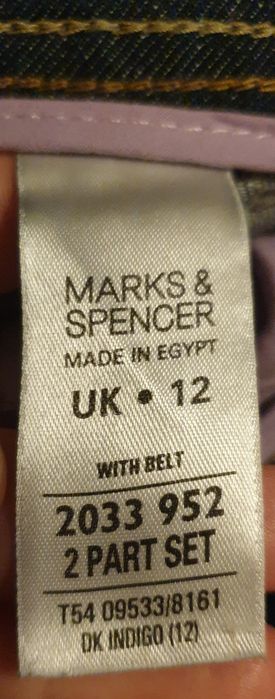 Fusta midi din denim Marks & Spencer, marimea 42