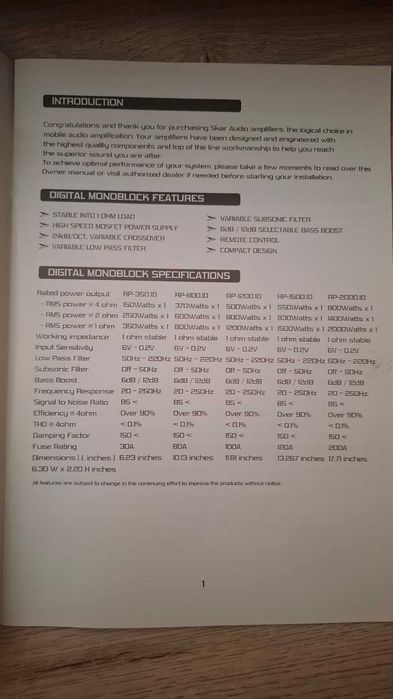 Skar Audio RP-1500.1D