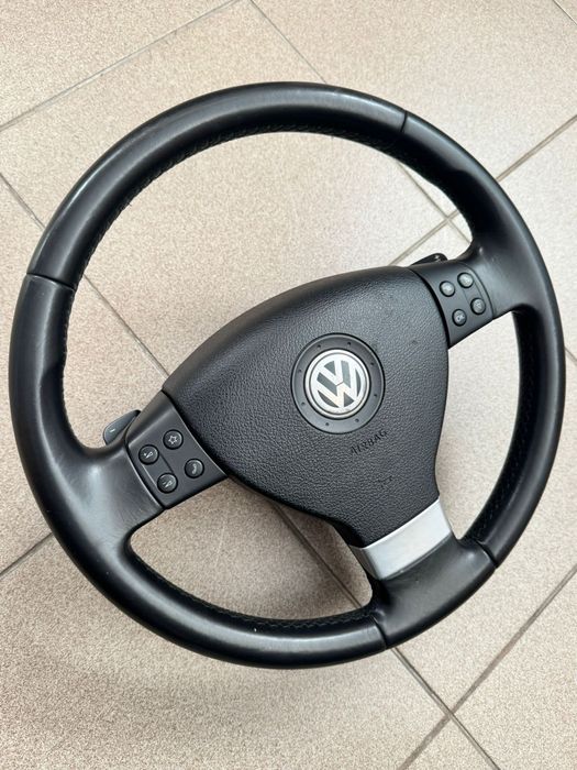 Volan sport VW Piele / Padele airbag comenzi Golf / Passat / Tiguan /