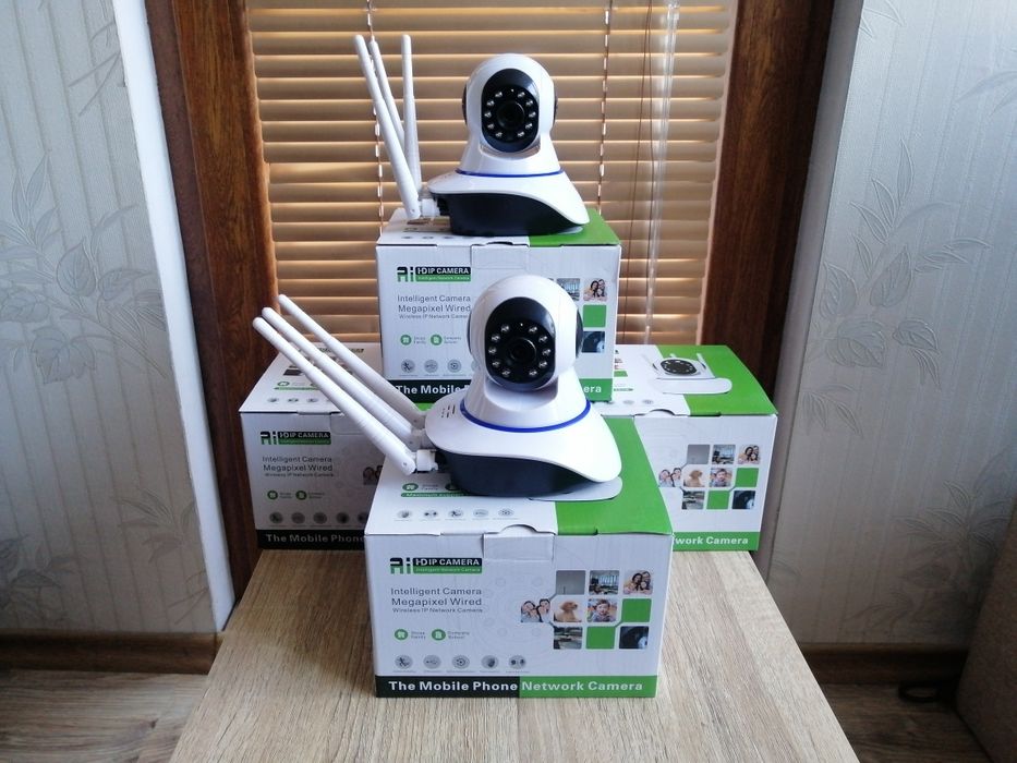 Смарт Въртяща се Wi-Fi Камера + Бебефон (Нови Запечатани)