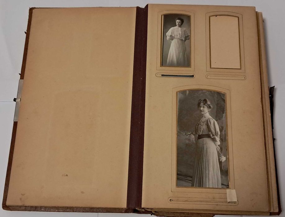 Album foto vechi cu poze cabinet Art Nouveau  1900