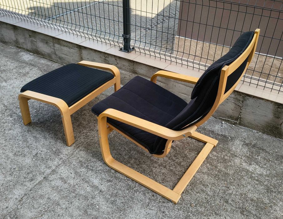 Стол и табуретка IKEA POÄNG