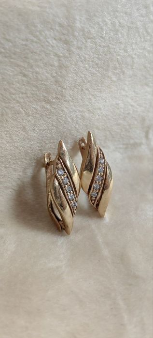 Серьги золотые ЖанТаС ломбард Астана