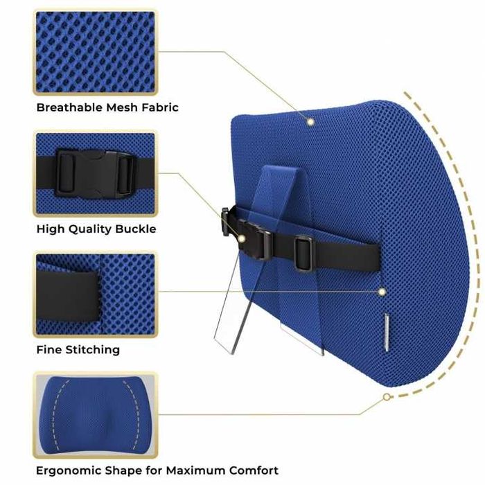Ортопедична възглавница Mercado Trade,За лумбална опора с охлаждащ гел