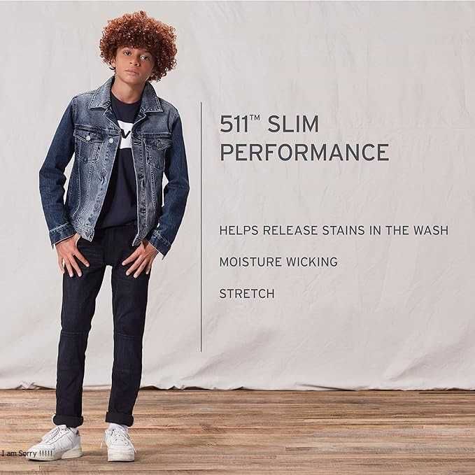 Джинсы Levi's Boys 511 Slim Fit Performance из Америки.