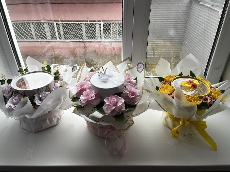 Мыльные цветы розы