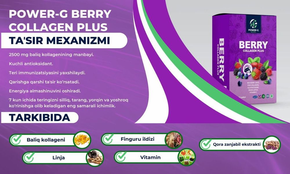 POWER G BIORICH maqsulat sog'likga bezion moqsulod