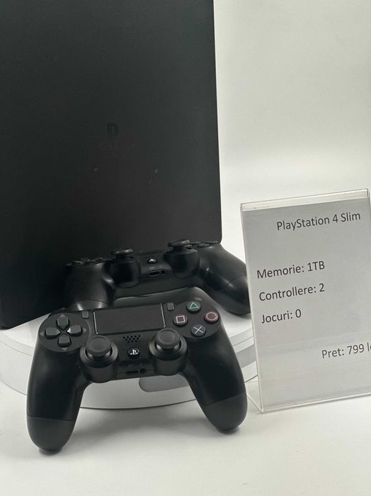 PlayStation 4 Slim 1TB 2 Controllere Garantie 24 Luni CashBox