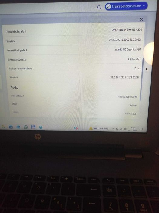 LAPTOP HP 15-ay044nl/i5-6200U, 8 GB RAM, Radeon R5 M330 HDD 1Tb/