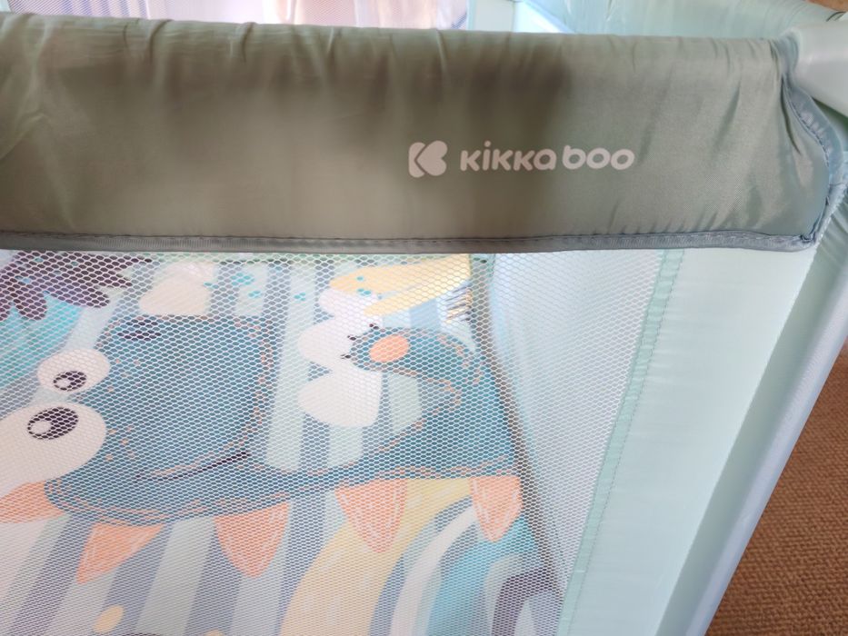 Бебешка/детска кошара за игра KikkaBoo - Enjoy, Mint Dino и подарък меки топки
