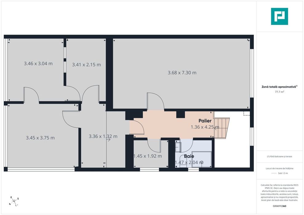 Spațiu de birouri Premium de închiriat - 77 mp