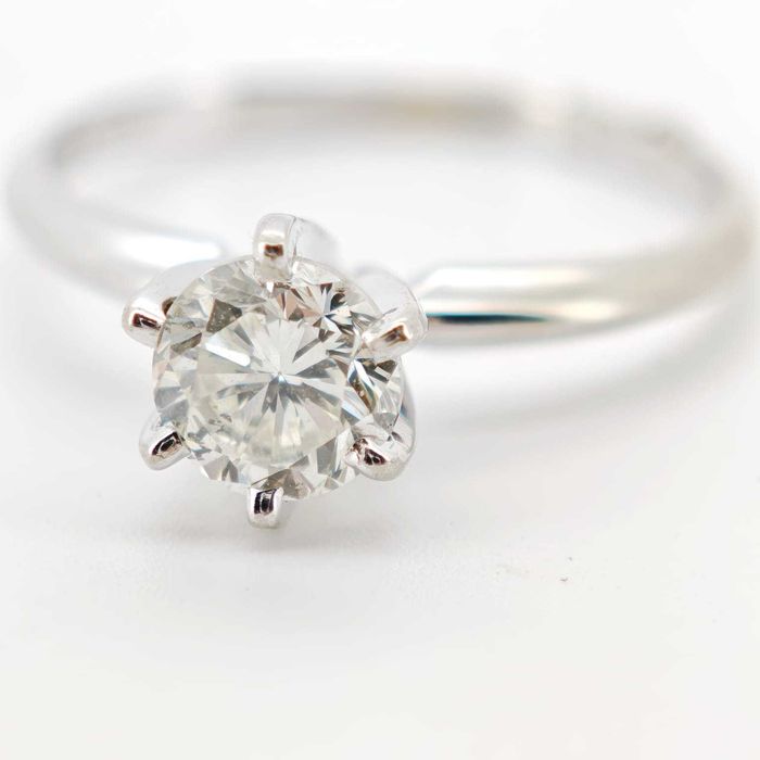 Inel logodna cu diamant 0.70ct aur 14k