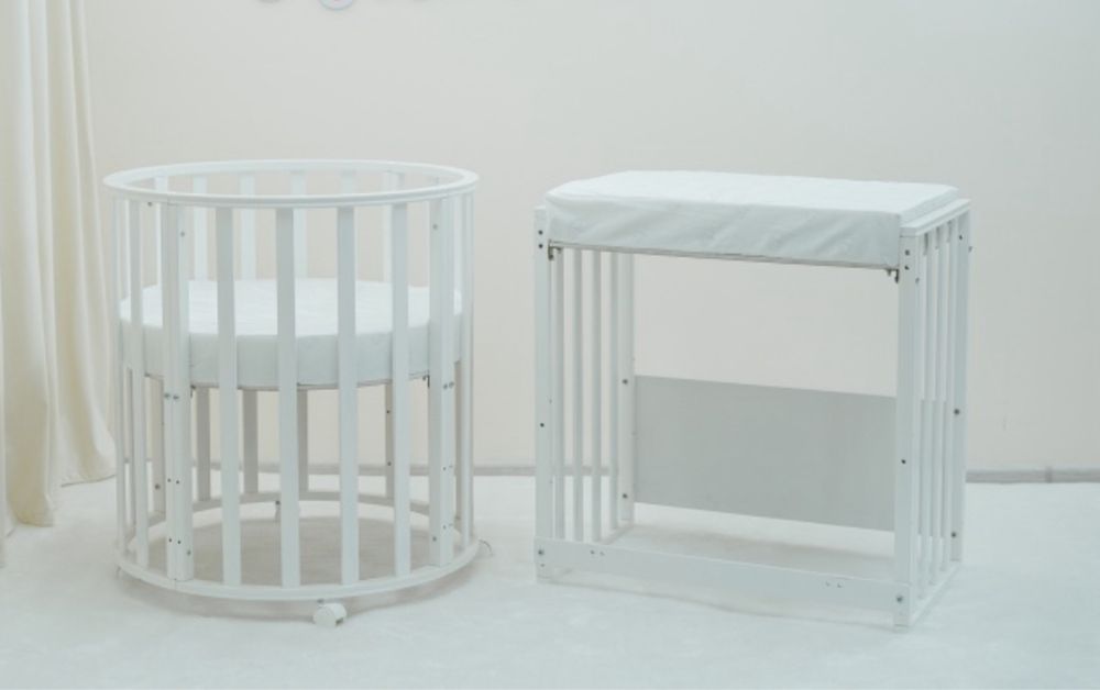 кроватка -трансформер с поперечным маятником 9 в 1.