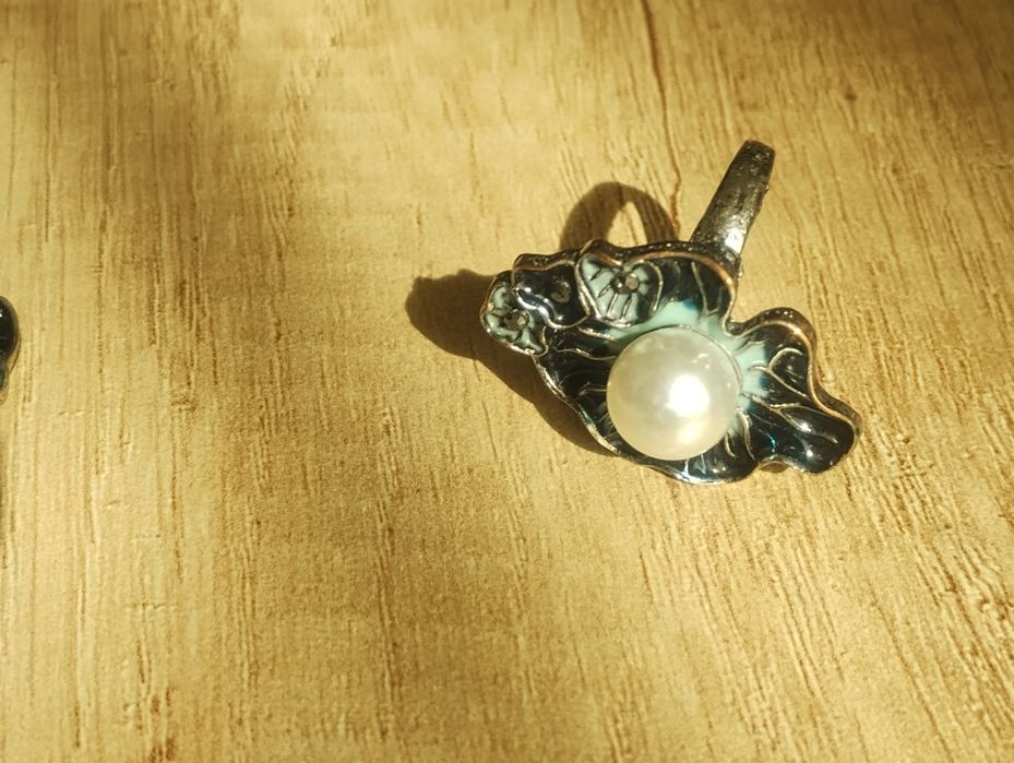 Комплект бижута с перли