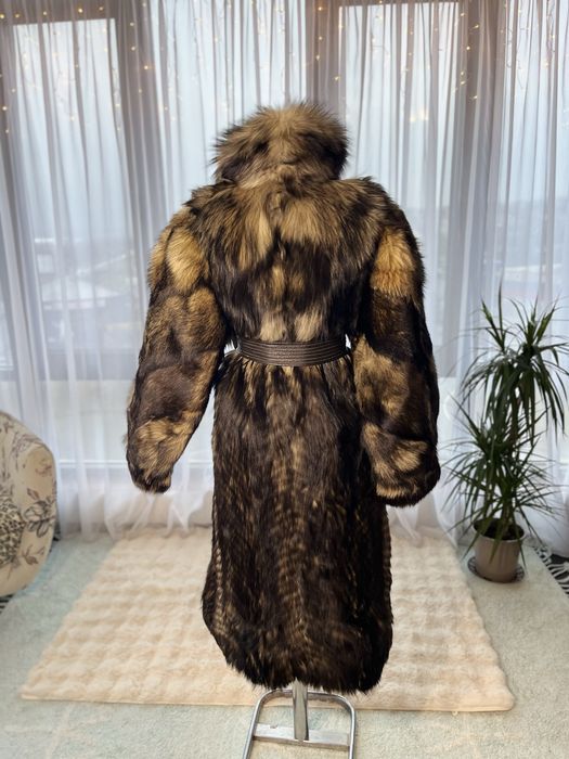 Haina din blana naturala de lup/coiot rara pe piata marime M/L sau S +