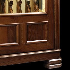 Dulap 15 arme cu vitrina, invelit in lemn masiv, Prestige