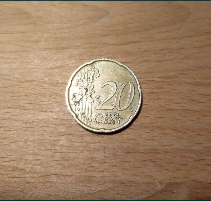 Monedă 20 CENT 2002 M.A.C. RAR 1.200 lei Negociabil