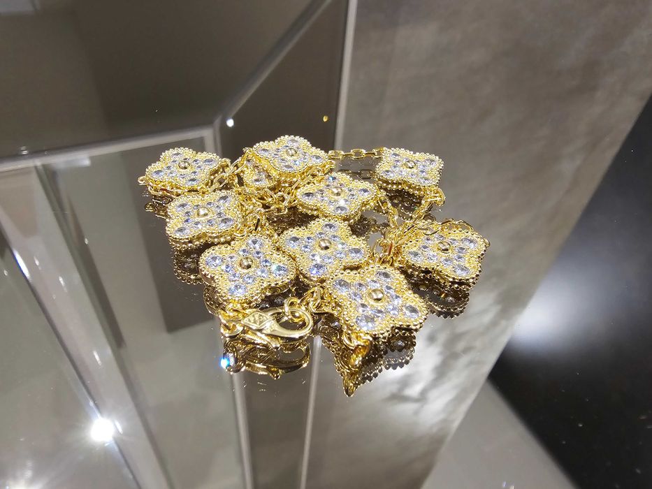 Van Cleef & Arpels VCA Gold Diamond 10 Motifs Alhambra Дамско Колие