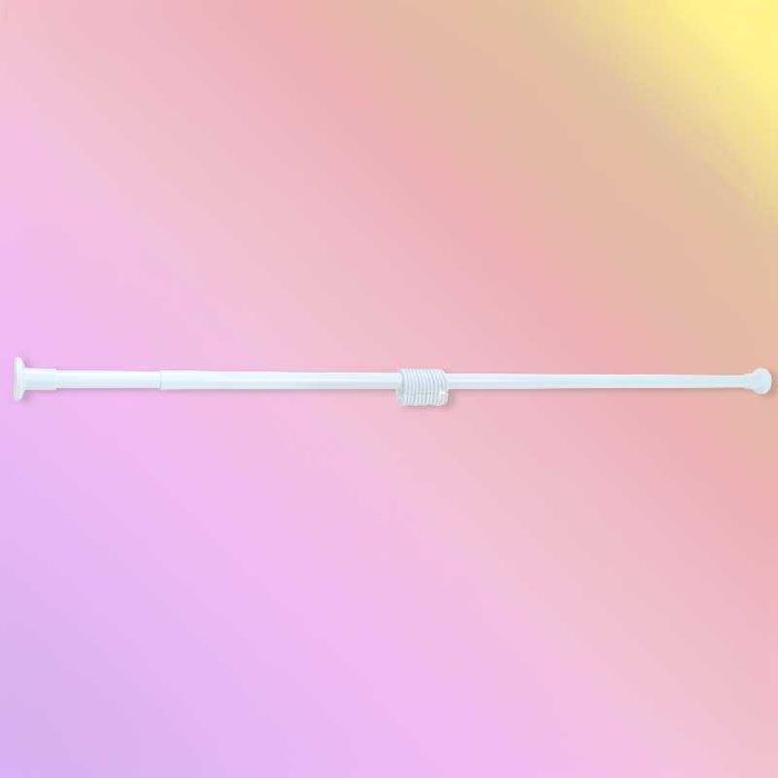 Корниза за душ завеса, телескопична / разтегателна, включени халки