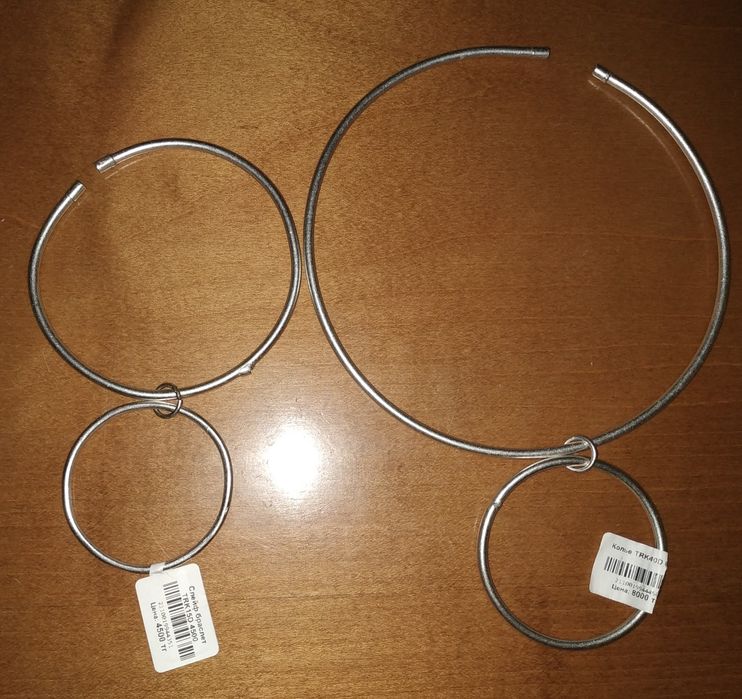 Колье и браслет из мельхиора