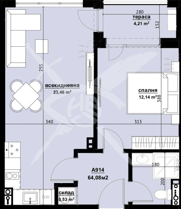 Двустаен - Хоризонт