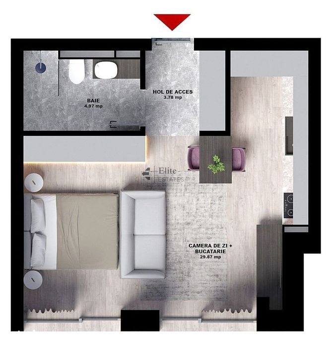 Apartament 1 camera ultracentral în Oradea - Bloc nZeb