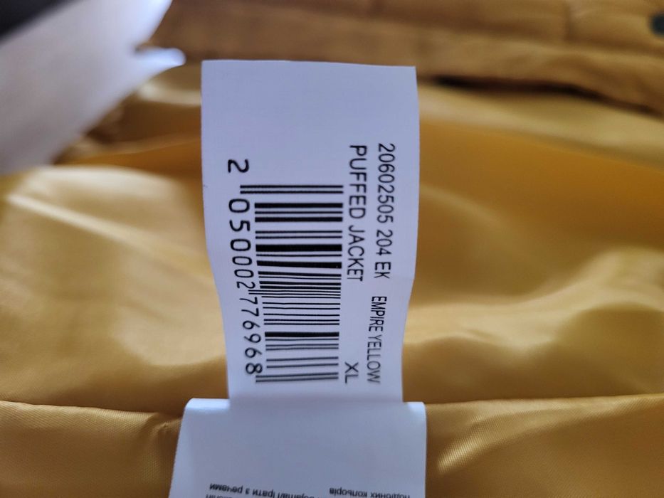 KVL by KENVELO, Jacheta dama cu gluga si aspect matlasat, Galben, XL