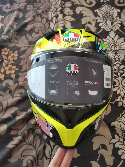 Каска за мотор AGV K3 Rossi Mugello Winter test 2019