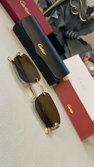 Cartier CT0474S ochelari de soare rimless inlocuire rame vedere