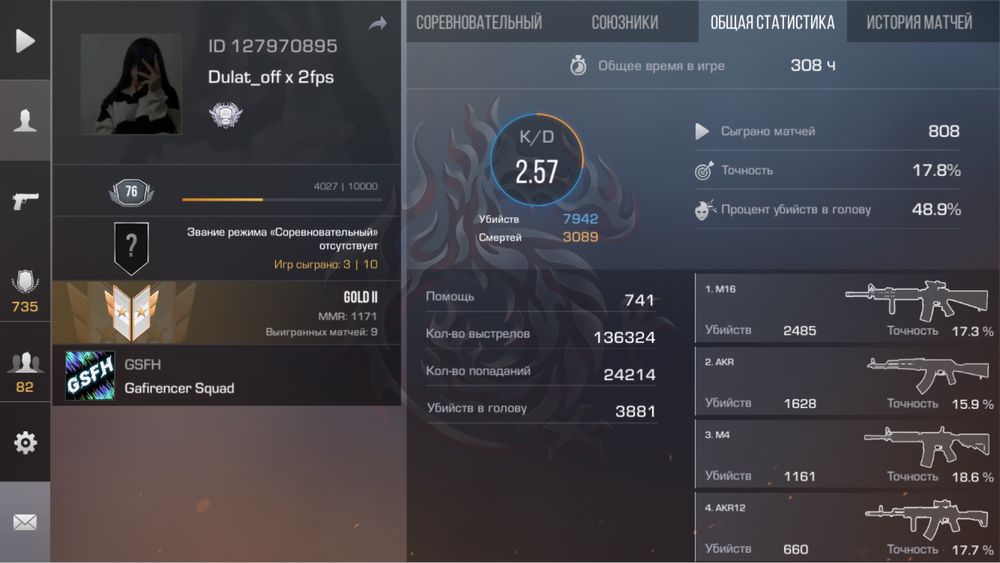 СРОЧНО продам аккаунт STANDOFF 2